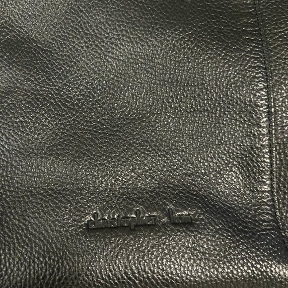 Christopher Kon Genuine Leather Black Large Shoulder Bag Tote Zip Top SPACIOUS! - Picture 5 of 5
